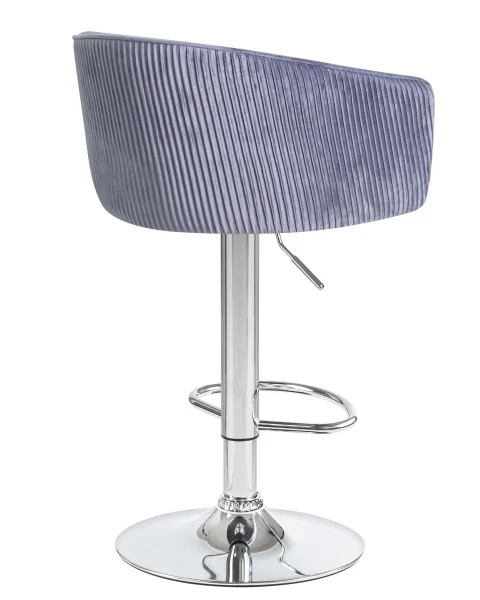 Стул барный DOBRIN DARCY, серый велюр (1922-19) для кафе, ресторанов и кухни