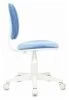Детские компьютерные кресла - Кресло детское Бюрократ CH-W204NX голубой Velvet 86 крестов. пластик белый пластик белый