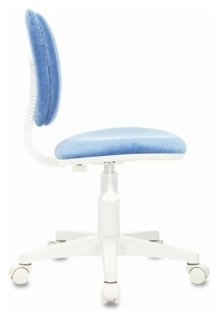 Детские компьютерные кресла - Кресло детское Бюрократ CH-W204NX голубой Velvet 86 крестов. пластик белый пластик белый