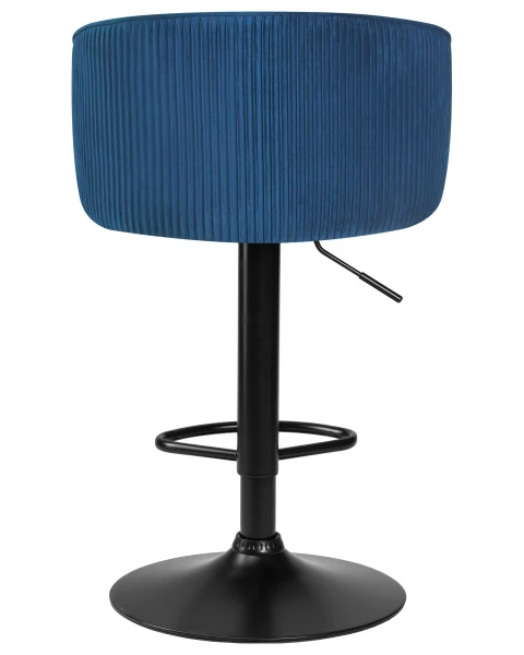 Стул барный DOBRIN DARCY BLACK, синий велюр (1922-20) для кафе, ресторанов и кухни