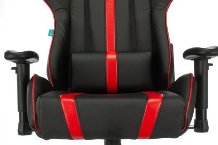 Кресла для геймеров - Кресло игровое Zombie A4 черный/красный искусственная кожа с подголов. крестовина пластик