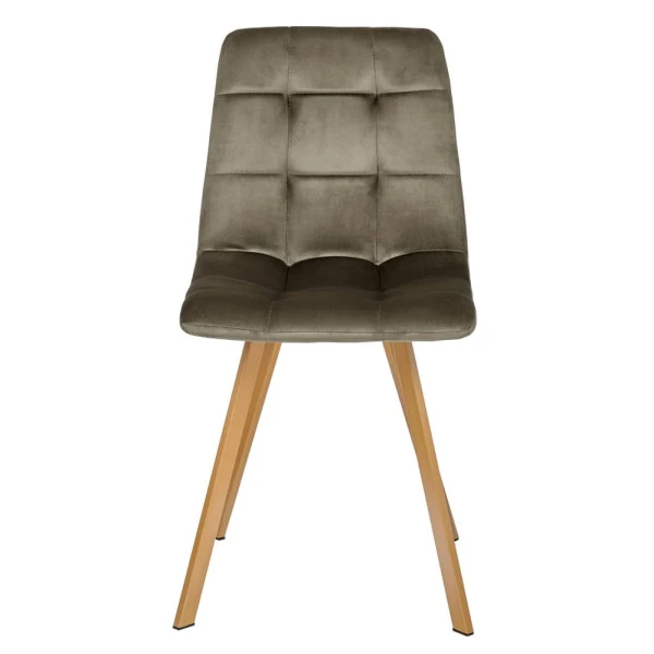 Купить Стул Easy тёмно-коричневый с ножками под дерево по низкой цене