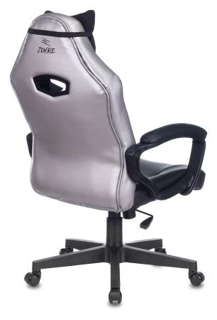 Кресла для геймеров - Кресло игровое Zombie HERO QUEEN черный/белый искусственная кожа с подголов. крестовина пластик