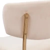 Купить Стул полубарный Elle кремовый с золотыми ножками по выгодной цене для кафе, ресторанов и кухни