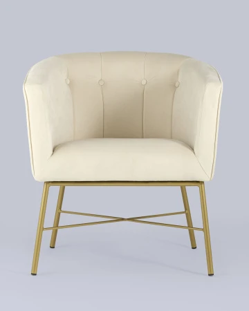 Купить Кресло Шале велюр бежевый по низкой цене
