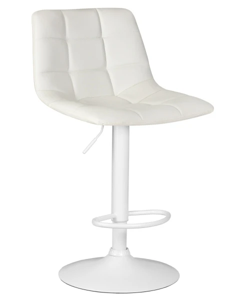 Купить Набор 2 шт Стул барный DOBRIN TAILOR WHITE, белый PU по низкой цене