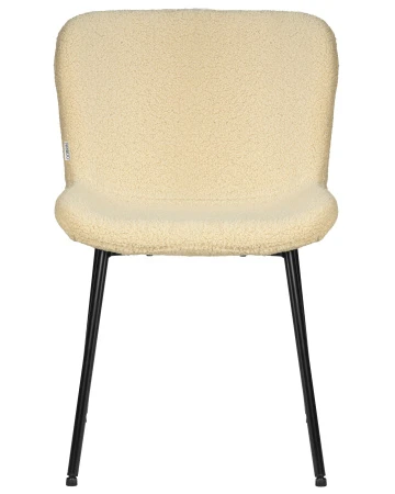 Купить Стул обеденный DOBRIN MILO, черные ножки, кремовый букле (UF992-02) в интернет-магазине КупиКресла.ру