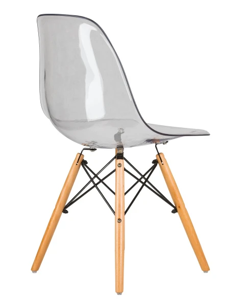Купить Стул обеденный DOBRIN DSW CASPER, ножки светлый бук, цвет прозрачный по низкой цене