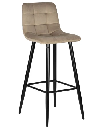 Купить Набор 2 шт Стул барный DOBRIN NICOLE, черные матовые ножки, мокко велюр (108-104) в интернет-магазине КупиКресла.ру