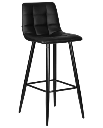 Купить Набор 2 шт Стул барный DOBRIN NICOLE, черные матовые ножки, черная экокожа (P-01) в интернет-магазине КупиКресла.ру