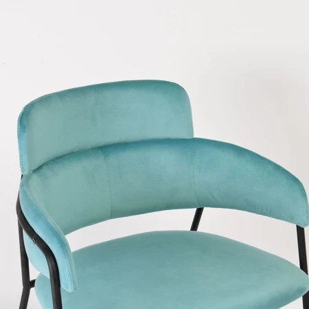 Купить Стул Napoli светло-бирюзовый с чёрными ножками в интернет-магазине КупиКресла.ру
