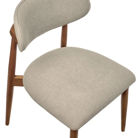 Купить Стул Lucas 3 латте букле с ножками цвета орех по низкой цене