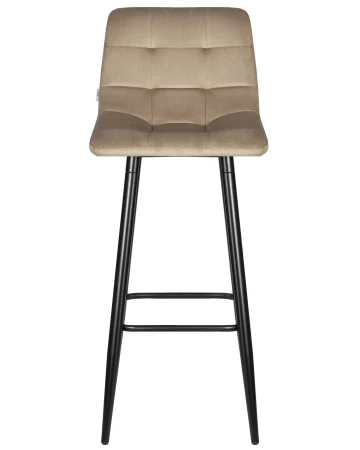 Купить Стул барный DOBRIN NICOLE, черные матовые ножки, мокко велюр (108-104) по выгодной цене для кафе, ресторанов и кухни