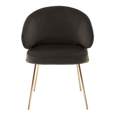 Купить Стул-полукресло Emil графит с золотыми ножками по низкой цене