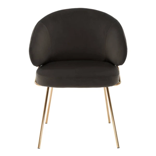 Купить Стул-полукресло Emil графит с золотыми ножками по низкой цене