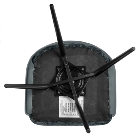 Купить Стул Bruno серый шенилл с экокожей с поворотным механизмом по низкой цене