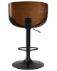 Купить Стул барный DOBRIN KARTER BLACK, коричневый орех дерево (BWW), черный PU по выгодной цене для кафе, ресторанов и кухни