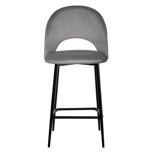 Стул полубарный Leo темно-серый для кафе, ресторанов и кухни