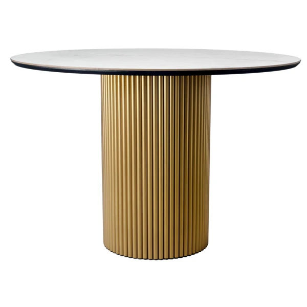 Купить Стол Aura D110, керамогранит Ravena Natural, золотой по низкой цене