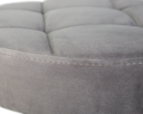 Табурет барный DOBRIN BRUNO BLACK, серый велюр (MJ9-75) для кафе, ресторанов и кухни