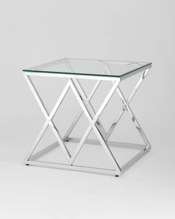 Купить Журнальный стол 55*55 ИНСИГНИЯ серебро по низкой цене