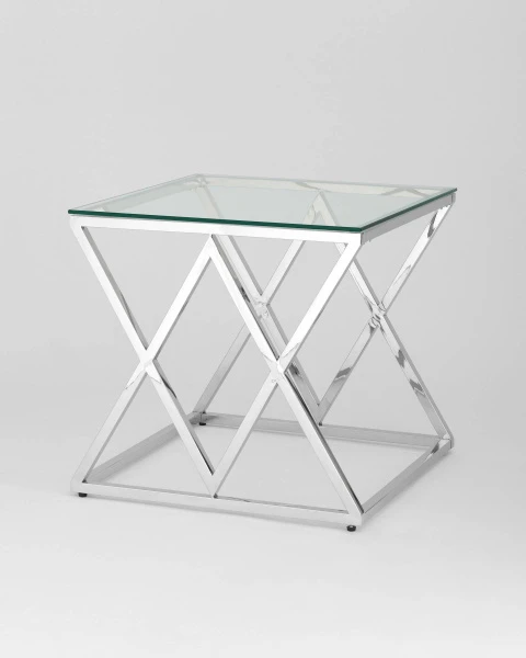 Купить Журнальный стол 55*55 ИНСИГНИЯ серебро по низкой цене