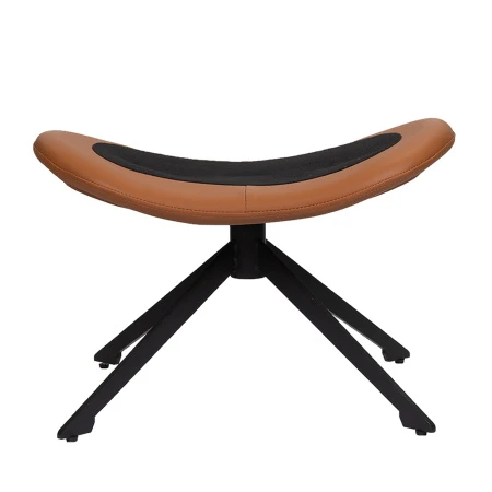 Купить Оттоманка BLISS оранж/серый, экокожа, шенилл по низкой цене