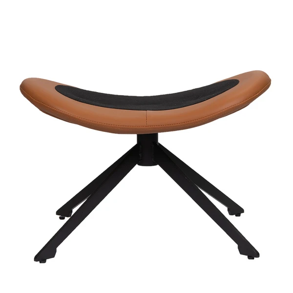 Купить Оттоманка BLISS оранж/серый, экокожа, шенилл по низкой цене