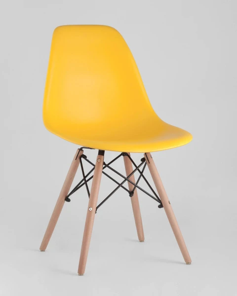 Купить Стул Eames DSW желтый по низкой цене