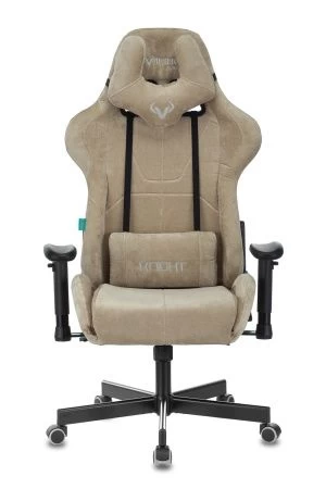 Кресла для геймеров - Кресло игровое Zombie VIKING KNIGHT Fabric песочный Light-21 с подголов. крестовина металл