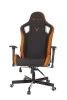 Кресло игровое Knight Outrider черный/оранжевый ромбик эко.кожа с подголов. крестов. металл