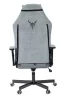 Кресла для геймеров - Кресло игровое Knight N1 Fabric серо-голубой Light-28 с подголов. крестов. металл