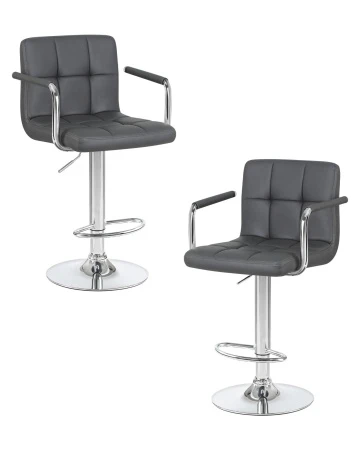 Набор 2 шт Стул барный DOBRIN KRUGER ARM, серый