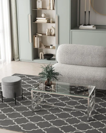 Купить Журнальный стол 120*60 БРУКЛИН серебро по низкой цене