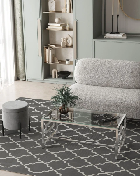 Купить Журнальный стол 120*60 БРУКЛИН серебро по низкой цене