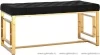 Банкетка-скамейка БРУКЛИН золото велюр черный