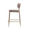 Купить Стул полубарный Elle латте с золотыми ножками по выгодной цене для кафе, ресторанов и кухни