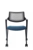 Кресло Dream-F D2202-2 Черный/Синий для посетителей и сотрудников фото