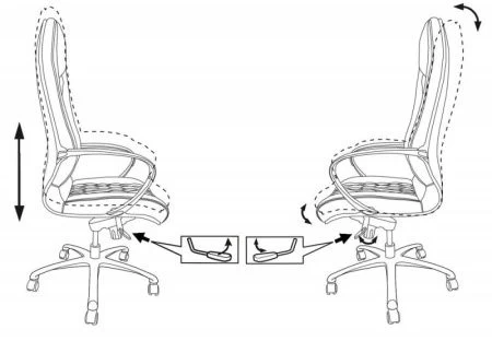 Кресла руководителя - Кресло руководителя Бюрократ _Aura черный кожа крестовина алюминий