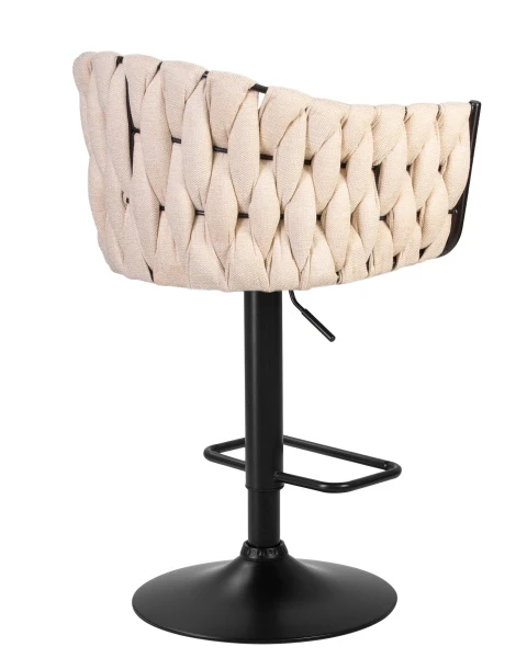 Стул барный DOBRIN LEON, бежевая ткань (LAR 275-1) для кафе, ресторанов и кухни
