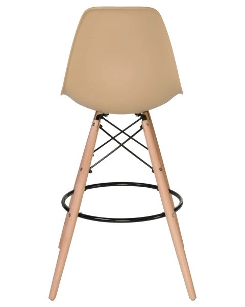 Стул барный DOBRIN DSW BAR, ножки светлый бук, цвет сиденья бежевый (GR-03) для кафе, ресторанов и кухни