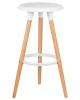 Купить Табурет барный DOBRIN ROYCE, ножки светлый бук, цвет белый (W-02) по выгодной цене для кафе, ресторанов и кухни