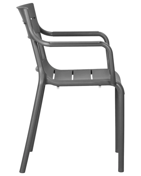 Купить Набор 4 шт Стул обеденный DOBRIN TIM ARM, темно-серый (GR-04) по низкой цене