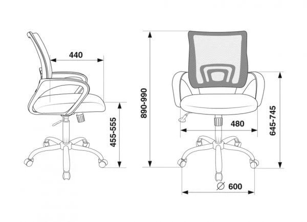 Кресло Бюрократ CH-695NSL черный TW-01 сиденье черный TW-11 крестовина металл хром | Купить в КупиКресла.ру