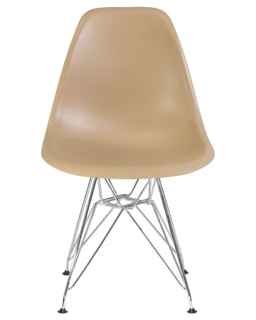 Купить Набор 4 шт Стул обеденный DOBRIN DSR, ножки хром, цвет бежевый (GR-03) в интернет-магазине КупиКресла.ру