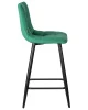 Купить Стул полубарный DOBRIN OLIVIA, черные матовые ножки, зелёный велюр (108-64) по выгодной цене для кафе, ресторанов и кухни