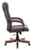 Кресла руководителя - Кресло руководителя Бюрократ KB-10WALNUT черный кожа крестовина металл/дерево