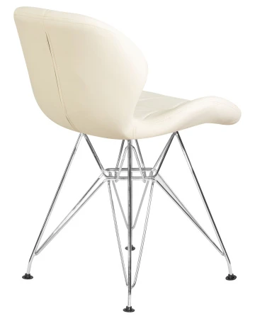 Купить Стул обеденный DOBRIN BUTTERFLY CHROME, ножки хром, цвет кремовый по низкой цене