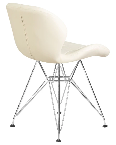 Купить Стул обеденный DOBRIN BUTTERFLY CHROME, ножки хром, цвет кремовый по низкой цене