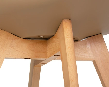 Купить Набор 4 шт Стул обеденный DOBRIN JERRY SOFT, ножки светлый бук, цвет сиденья бежевый (GR-03) в интернет-магазине КупиКресла.ру